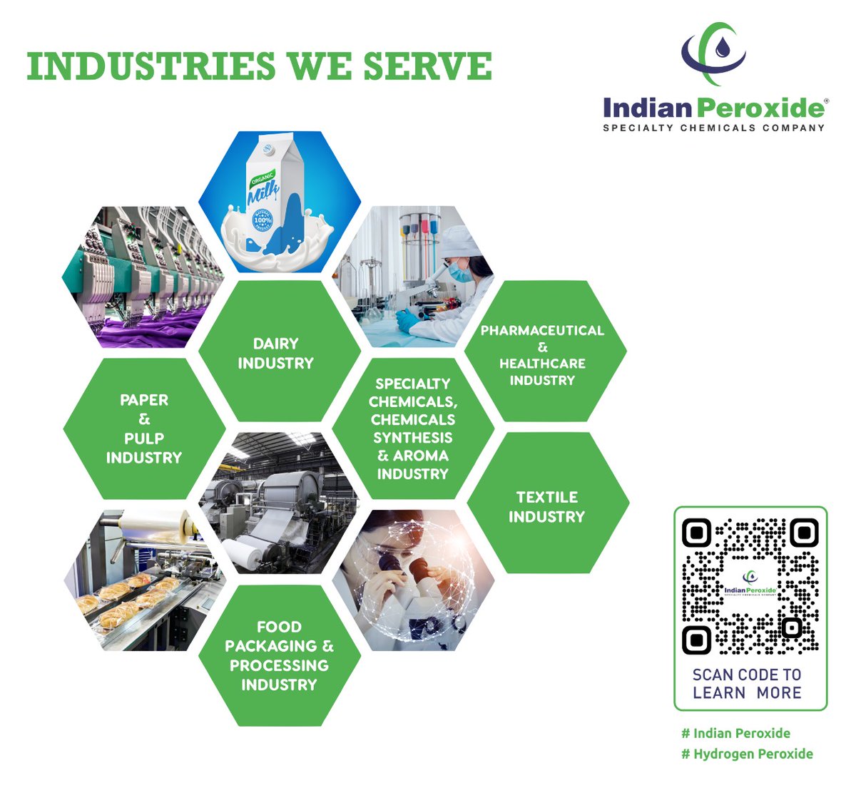 IndianPeroxide's tweet photo. We have been fulfilling the demand for high-quality Hydrogen Peroxide for various industries. Get insights about our specialty chemicals at #WorldDairySummit.

#IDFWDS2022 #IPL #IndianPeroxide https://t.co/vrxGAbO4jf