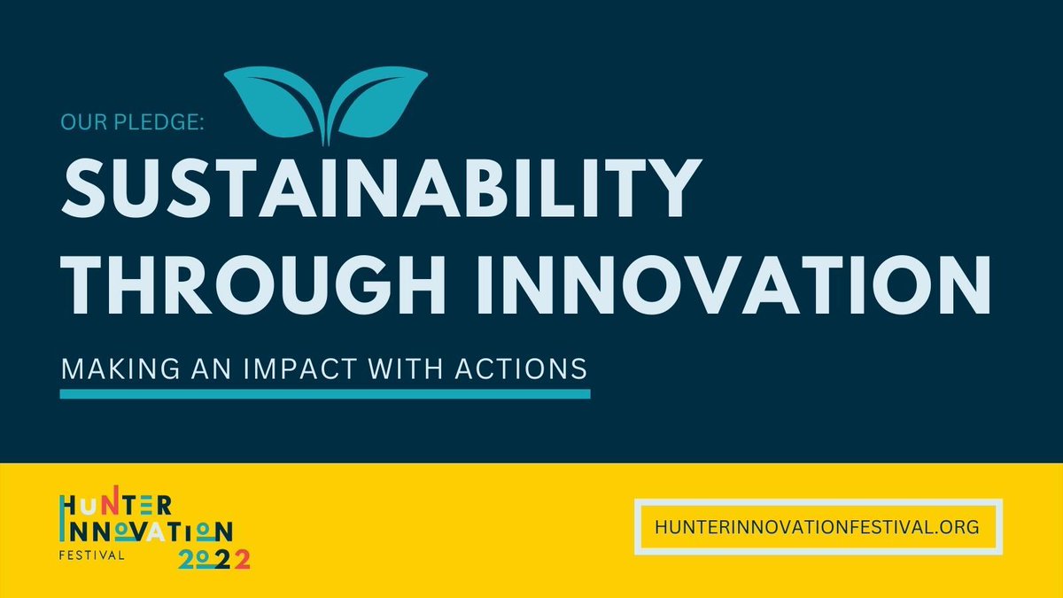 Will you take the pledge? Together, we can make an impact and we implore you to support the spirit of the festival, "Sustainability through innovation, making an impact with actions". We encourage you to take part at the #hunterinnovationfestival on October 12.