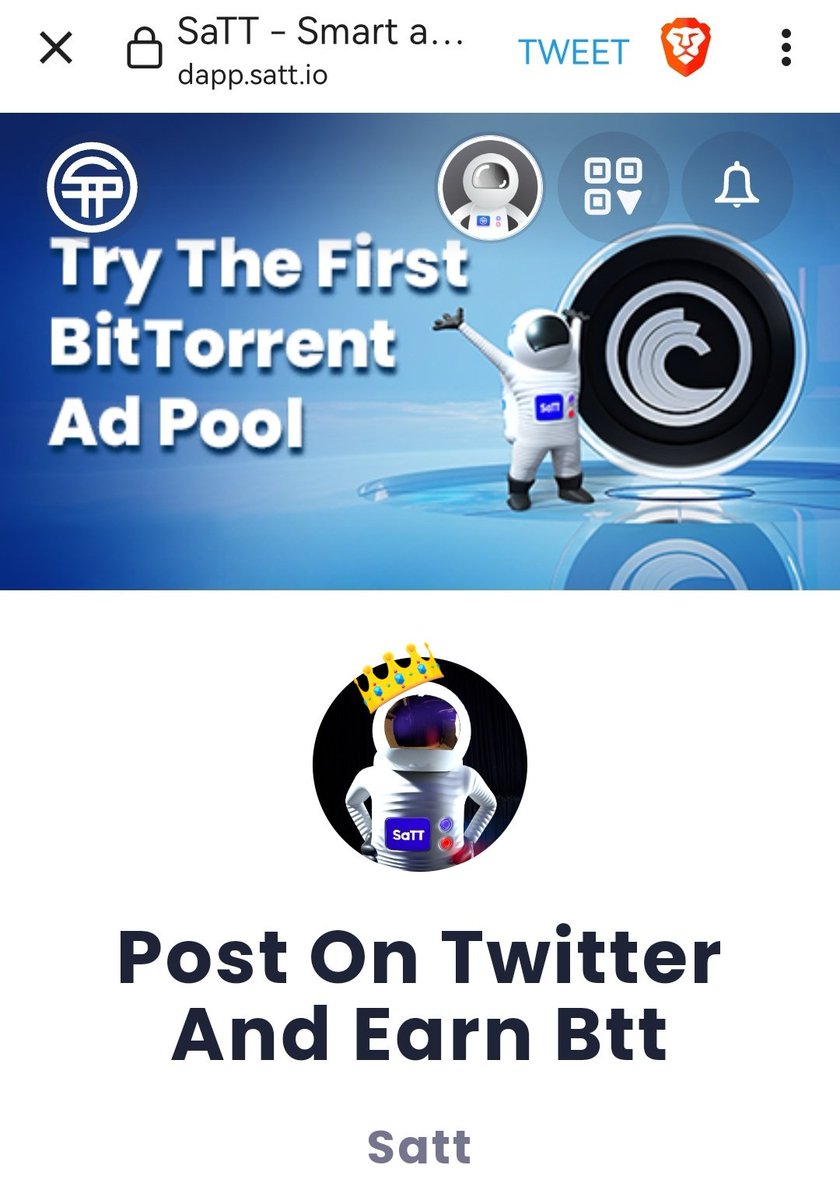 LLiober's tweet photo. Hé hé ! Let's go ! 💚
@SaTT_Token has successfully implemented #BTTC on https://t.co/THrP1FaOqa 🙌
The first @BitTorrent Ad Pool is now live 🟢
Post on Twitter 👉 Earn #BTT 💎
1 view->3800 $bitt
Try 👉 https://t.co/vsriekSmkR
#AdPool #BitTorrent #TRON #TRX https://t.co/cDXlNrSJhf