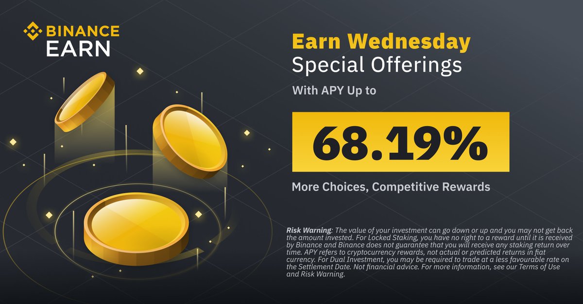 Binance on Twitter "It's that time of the week again! Enjoy new rewarding offers each Wednesday