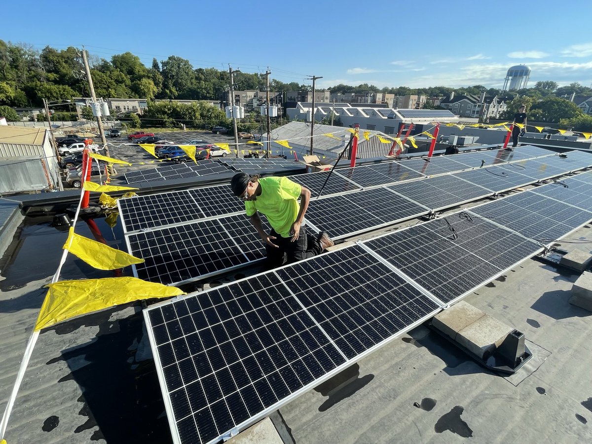 Our solar team is working to help Ripple Effect Fitness in Wauwatosa save on energy costs. #solarenergy
