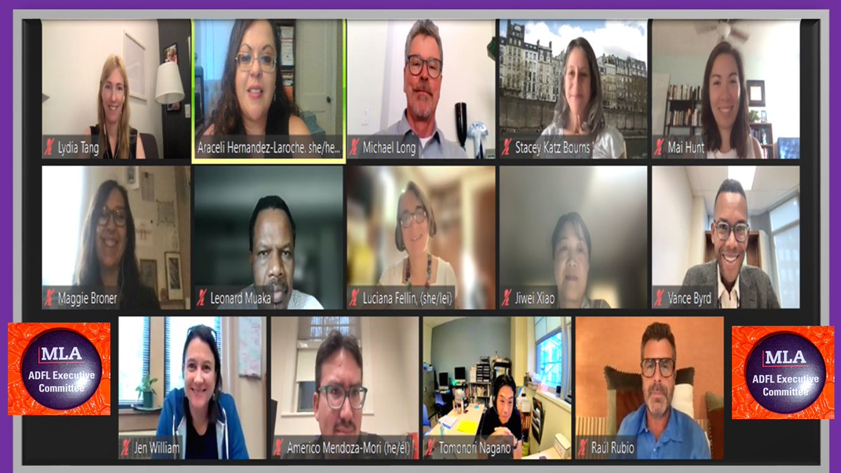 #ADFL Executive cmte <a href="/MLAnews/">MLA News</a> maps.mla.org/About-MAPS/ADF… is ready for the #MLA23 in SF. co-president <a href="/MichaelLong796/">Michael Long</a> <a href="/LydiaTangPhD/">Lydia Tang</a> <a href="/JenWilliam11/">Jen William</a> <a href="/jiwei_xiao/">jiwei</a> <a href="/bronermaguchi/">Maggie Broner</a> @maihunt92 <a href="/tnagano22/">Tomonori Nagano</a> <a href="/ameriqo/">Américo Mendoza Mori</a> <a href="/LeonardMuaka1/">Leonard Muaka</a> @PaulaKrebs <a href="/LucianaFellin/">Luciana Fellin</a> Register mla.org/Convention