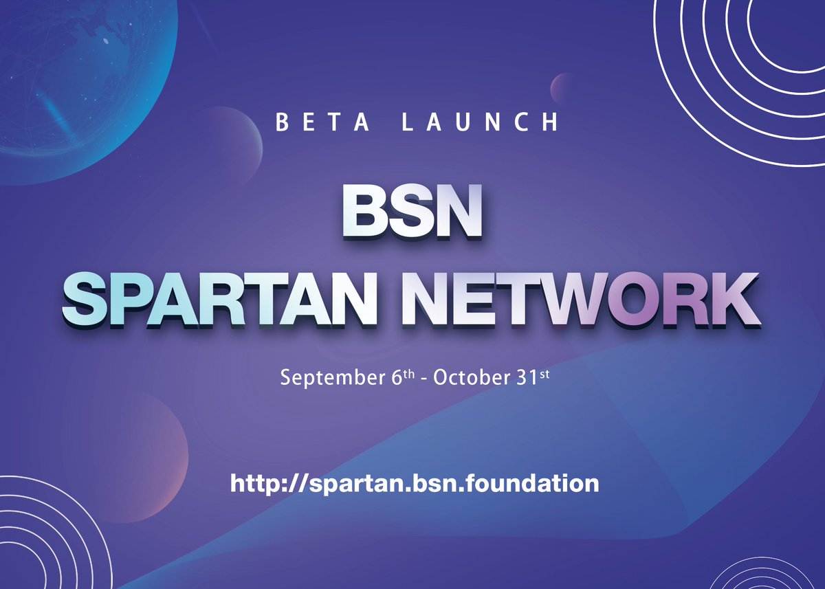 bsnbase's tweet photo. 💥The BSN Spartan Network was launched on Sept 6th, and there is a free trial until Nov 1st!
🎉All developers and tech experts are welcome to test out the Spartan Network. Join us and build the #publicITsystems together!
▶️https://t.co/zaQliyNkdb
#InternationalProgrammerDay https://t.co/1CkT1ll8Sb