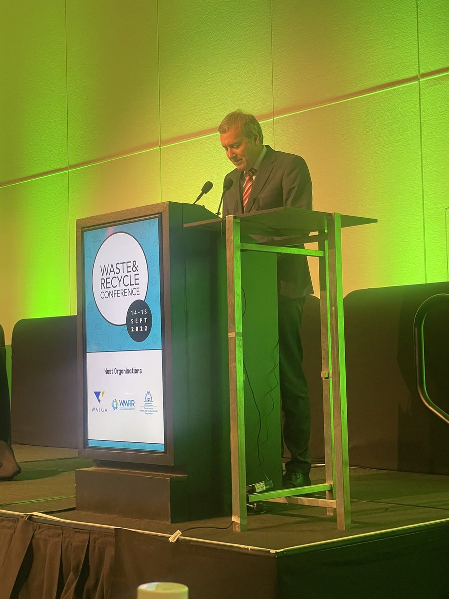 CeoWmrr's tweet photo. Kicking of #wasterecyleWA2022 with the fabulous Minister @ReeceWhitby. Time to #rethinkWA and create new #greenjobs and be good #custodians of our valuable #resources @WMRRAus https://t.co/684GdaatJw