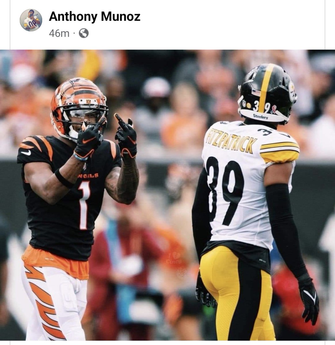 steelernation's tweet photo. Salty Jamarr Chase 🤣 https://t.co/vejcg9hgOI