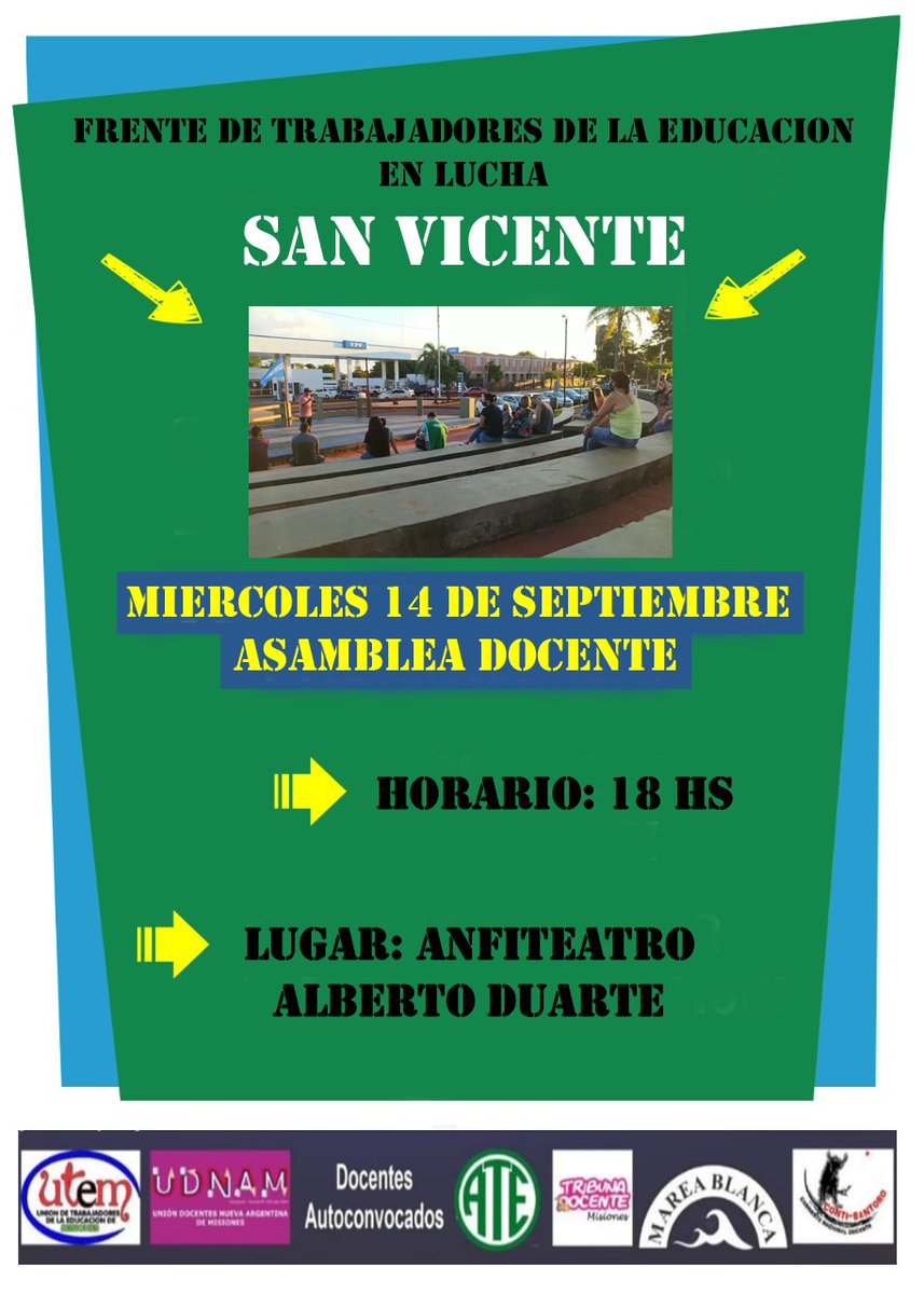 AutoconvocadosS's tweet photo. 🔊  JORNADA PROVINCIAL DE LUCHA‼️
🗓 MIÉRCOLES 14 CON MOVILIZACIONES LOCALES 
🕥 18hs. 
🔴Por un básico de $34.000,77, que lleve el salario inicial de alrededor de $100.000 en septiembre.
🔴Por el rechazo al RAM y la degradación educativa en Secundaria. https://t.co/9vsGTMdC5D