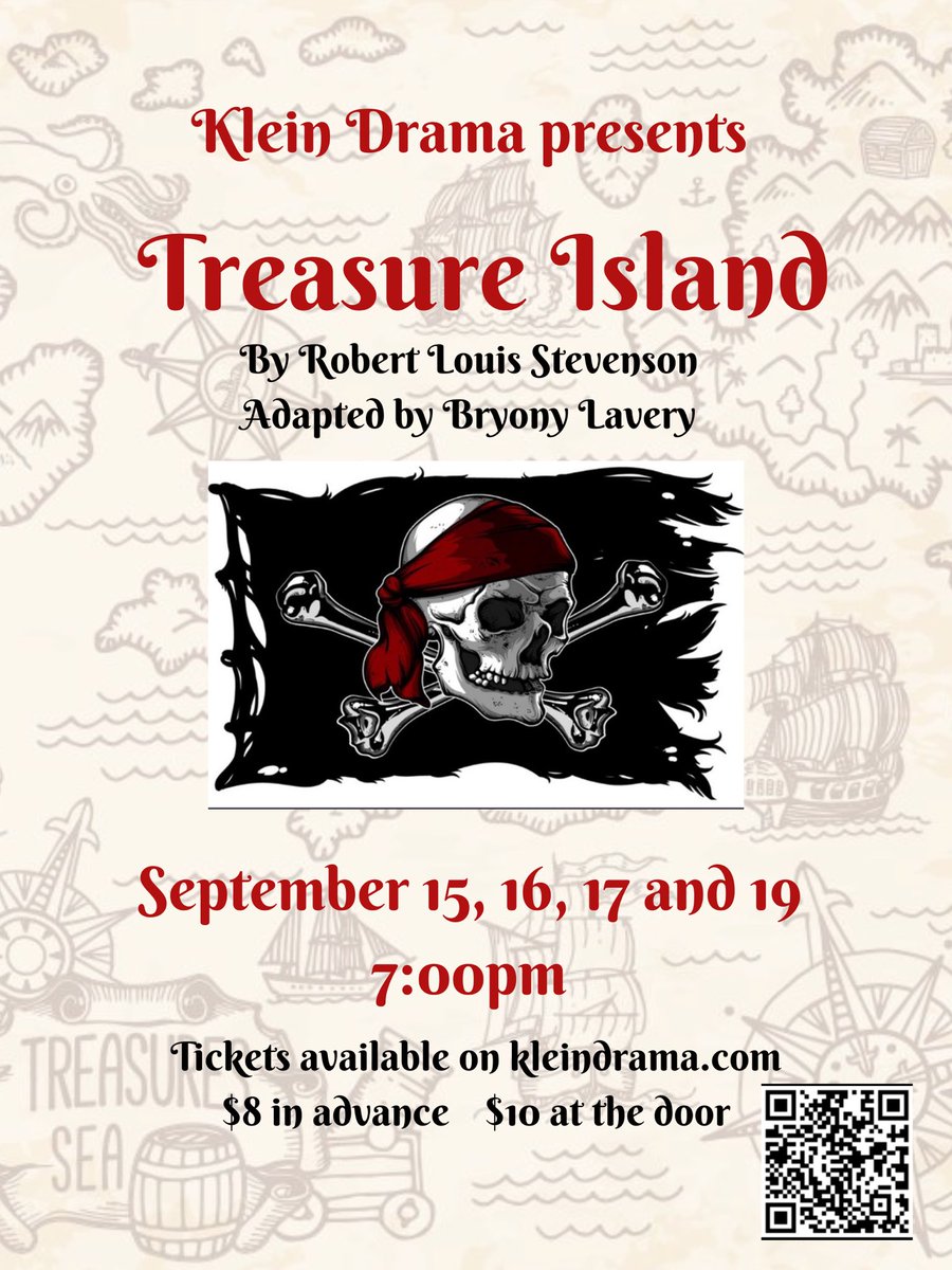 klein_drama's tweet photo. Get your tickets now to the pirate adventure of the year! Scan the code or go to https://t.co/8GRgv75Kz3 🏴‍☠️ https://t.co/2GSd1xvnhh