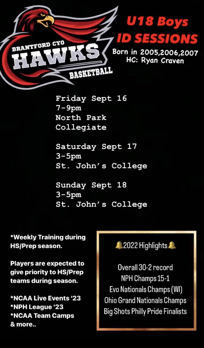 coachryeguy's tweet photo. @hawks_2024 @BtfdCYOBoysBall U18 (‘05/‘06/‘07) ID Sessions This weekend👀.  Reigning NPH Showcase Champs. 30-2 last season…Don’t miss out.. come join the family. 🔔 #teamfirst #hustleoverhype #growthovergear
@NphScouting @Josh_NPH @rayaan_khan11 @Eshakah @wesblairbrown https://t.co/QhcurMhZ3y