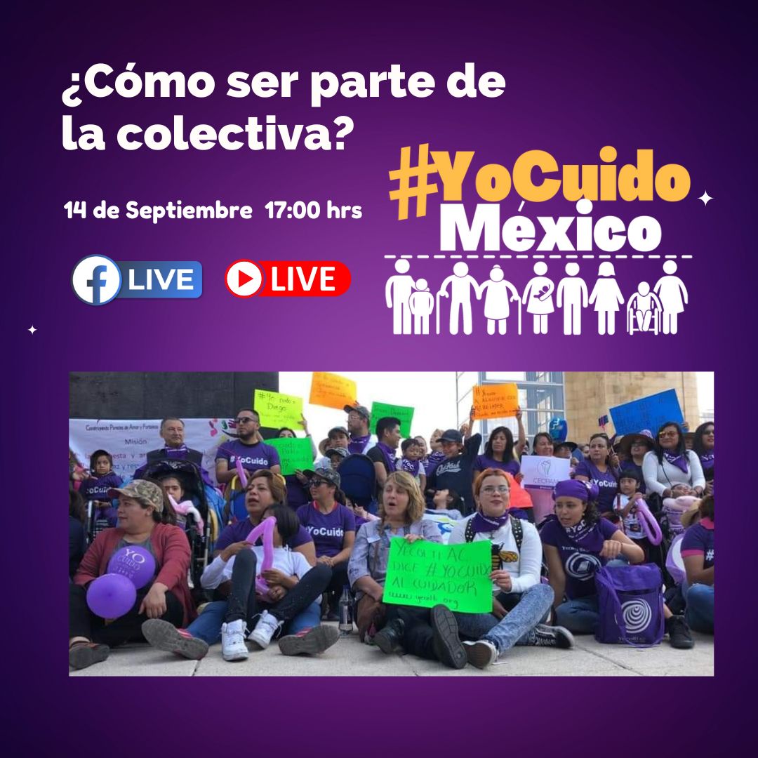 ATENCIÓN #YoCuido México 
📢 ¿CÓMO SER PARTE DE LA COLECTIVA? 

Acompáñanos para que conozcas quienes somos, que hacemos y hacia donde vamos, y lo más importante como lograrlo juntas 💜

🗓 14 de septiembre 
🕠  17:00  hrs

#YoCuido #SoyCuidadora #NuncaMásSolas