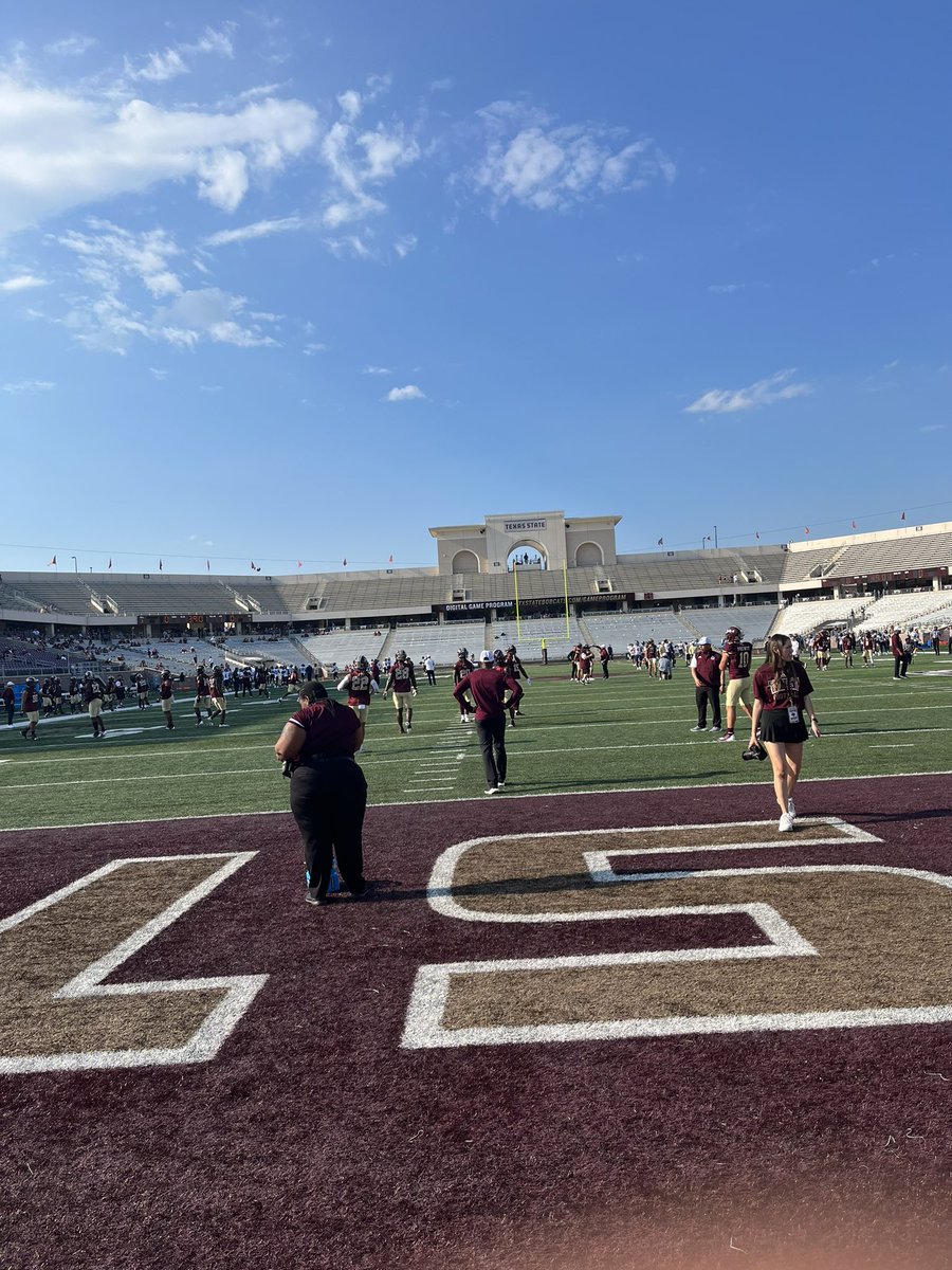 GeraldHarris2x's tweet photo. Had a great experience at Texas State!! @CoachJRayburn @Brett_Gilchrist @LSHS_FBRecruits @CoachFlemTXST https://t.co/jkZE0s7ztp