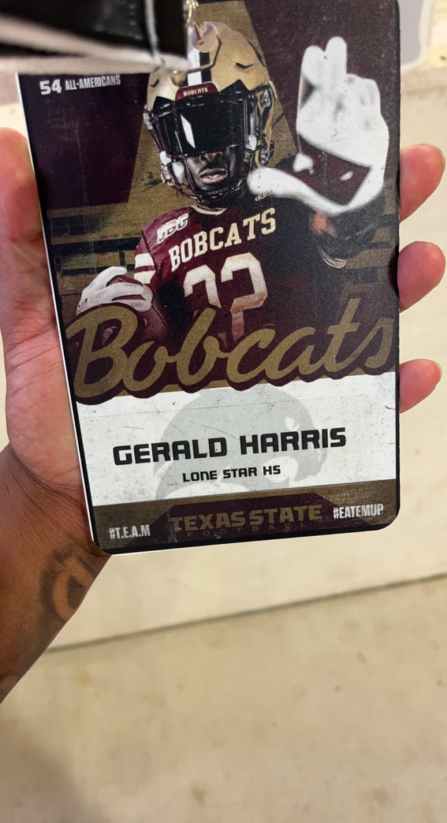 GeraldHarris2x's tweet photo. Had a great experience at Texas State!! @CoachJRayburn @Brett_Gilchrist @LSHS_FBRecruits @CoachFlemTXST https://t.co/jkZE0s7ztp