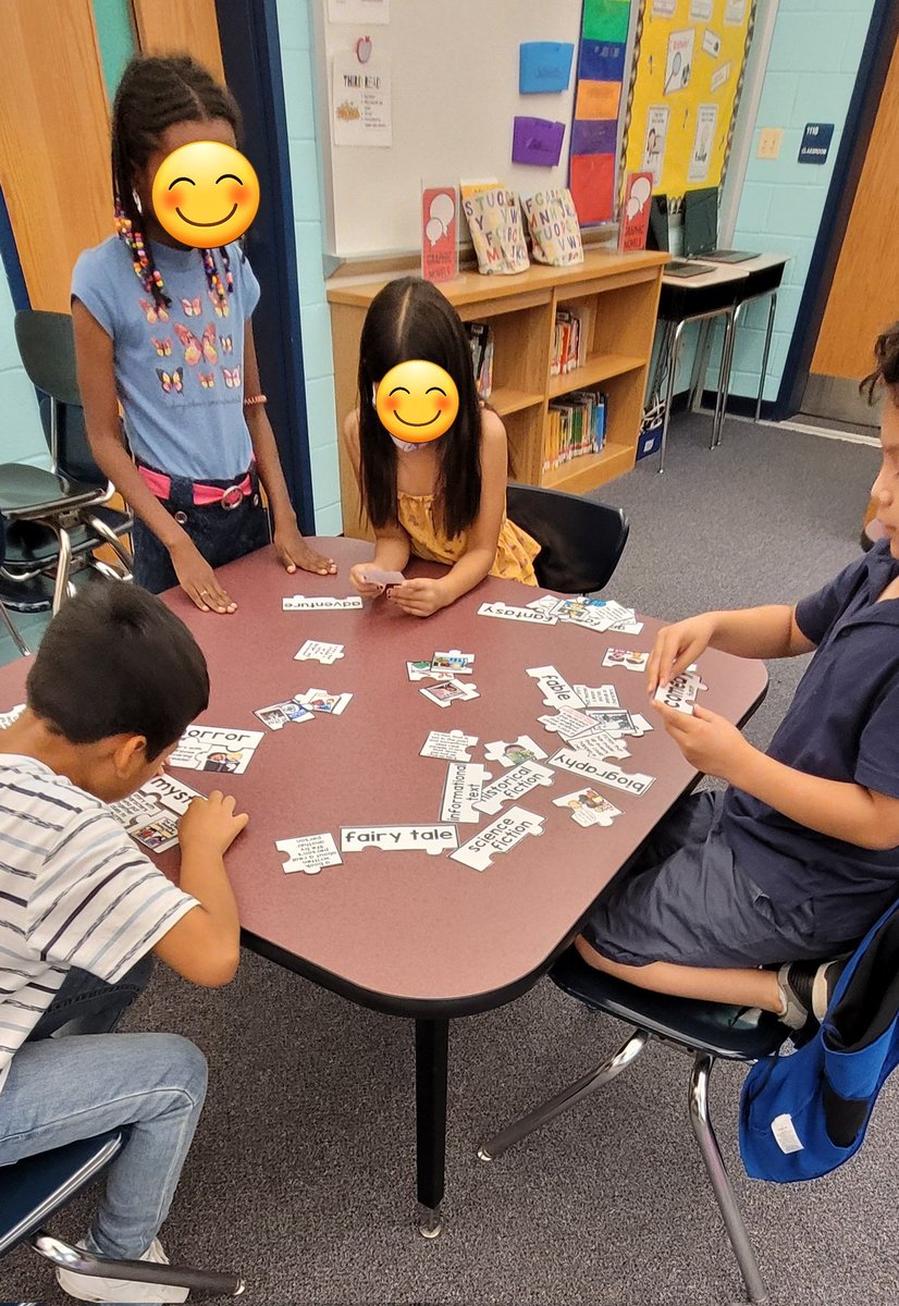 Sorting genres in the Media center at <a href="/ShriverES/">Sargent Shriver Elementary School</a>😊📚
<a href="/ShriverPrin/">Dr. Zoraida Brown</a>