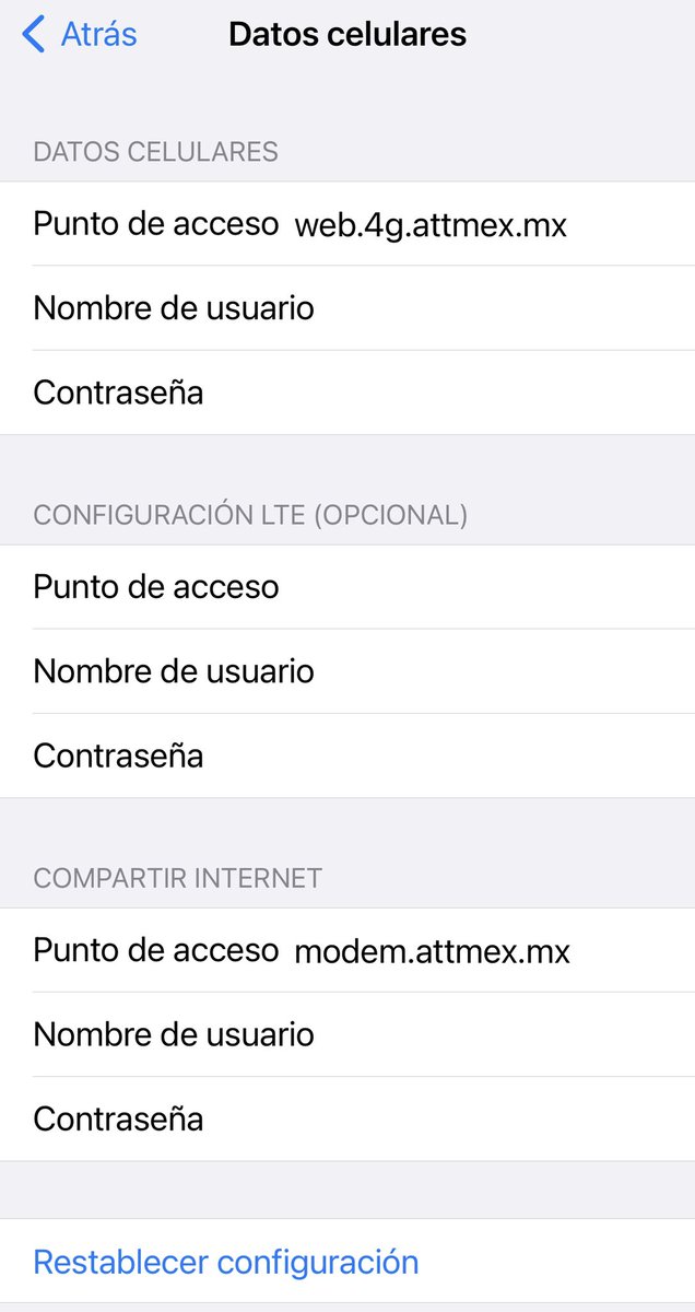 marxs17's tweet photo. @dfhz96 @anaceci_cgz @ATTMx Configuración-Red Celular-Red de datos celulares y pones estos datos https://t.co/hfIYq2569w