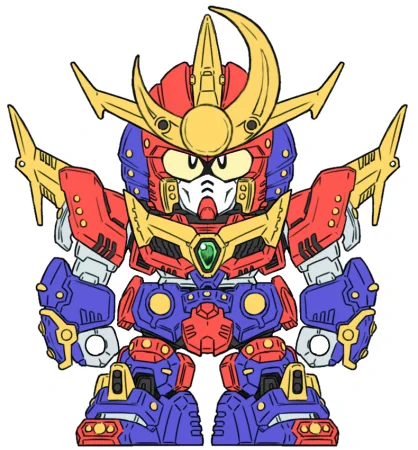 これは以前描いた武者ガンダム(?)です 
