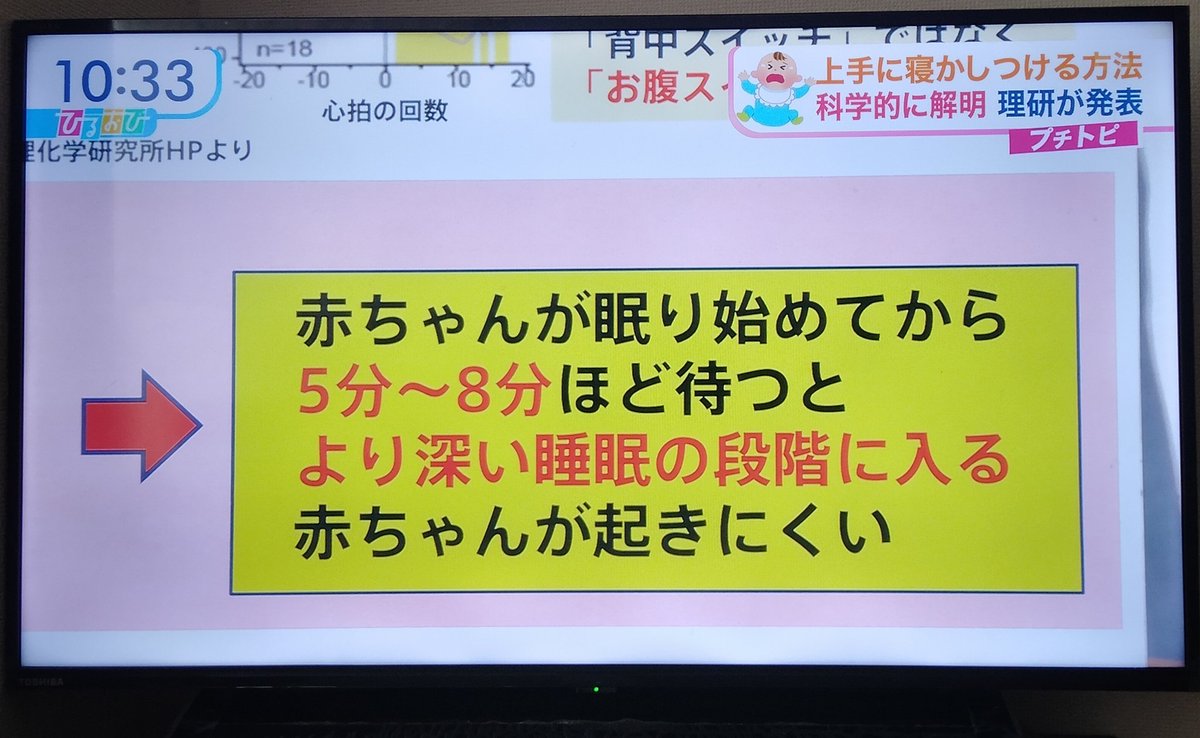 s2q9x's tweet photo. #ひるおび で赤ちゃんの寝かしつけ科学的解明というのをやってた。

抱っこで寝かせたあと、5〜8分座って待つのが大事みたい🤔
確かに「寝た!!」となってすぐベッド置いて失敗してたな🥹

これからも役立ちそうだし、低月齢のベビちゃんやプレママさんにも届くといいな🕊️ https://t.co/wRnHpFubNM