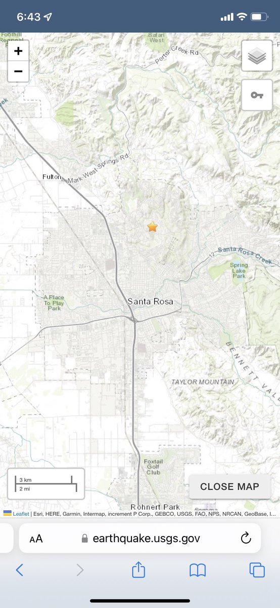 SantaRosaFire's tweet photo. An earthquake struck in the city of Santa Rosa in registered a magnitude 4.4. https://t.co/ketY9L26qR https://t.co/auMIWiv0vq