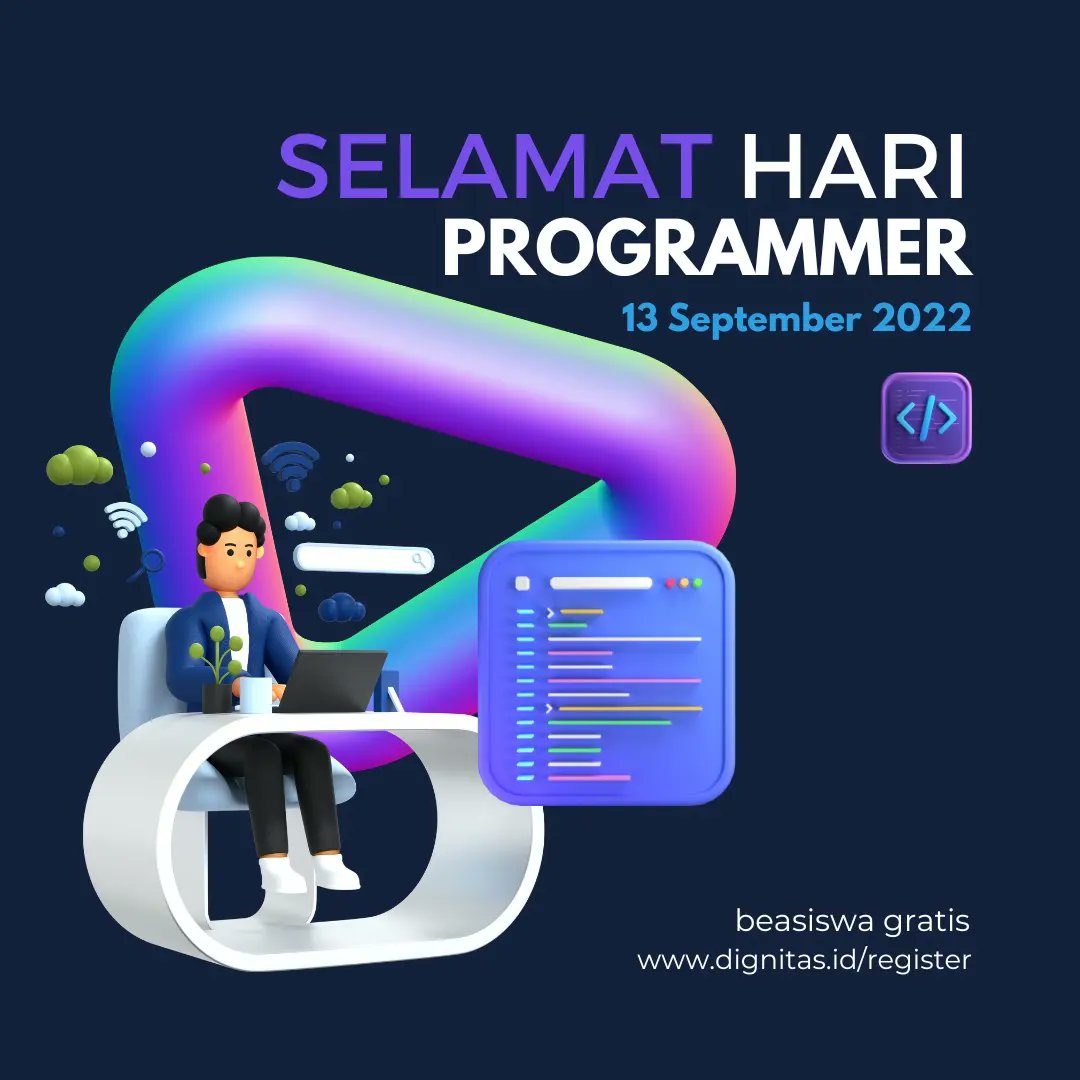 AkhmadFaisal80's tweet photo. Selamat Hari Programmer sedunia
#dignitasschool
#dignitasacademy
#freeeducation
#programbeasiswa
#beasiswagratis
#programbeasiswa https://t.co/8iayCaFmhV