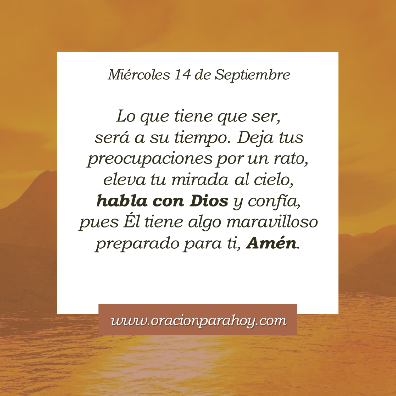 OracionParaHoy's tweet photo. Oración para hoy 14 de septiembre: https://t.co/m0blgvRm7g