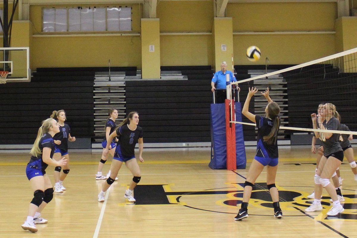 HHS__Volleyball's tweet photo. Big district win tonight over Scott’s Hill in 3 sets! That wraps up our games for the week! #GoFillies 🏐💙💪🏼 https://t.co/bScDJ6NSDx