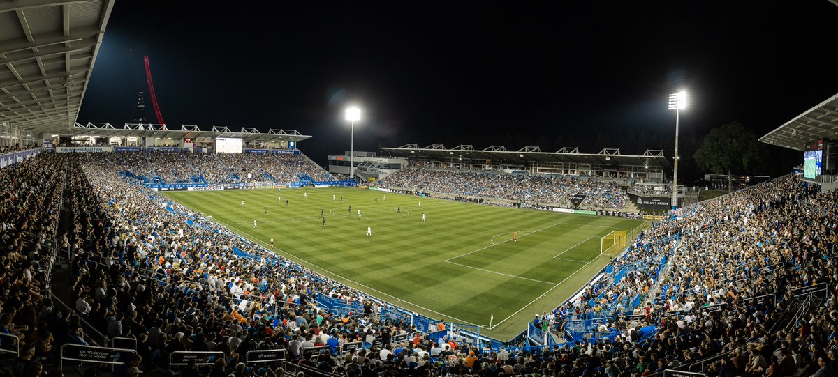 cfmontreal's tweet photo. C'est officiel - Notre premier match en séries éliminatoires de la Coupe MLS sera à Montréal 👊
The @MLS Cup playoffs are coming to Montreal 📍
#CFMTL https://t.co/YrTvXcOOZT