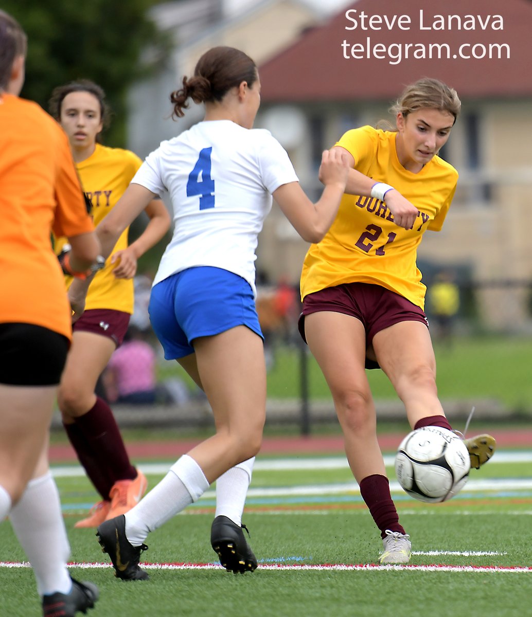 #Doherty's Nicolette Kiorpes takes a shot on goal, as she is defended by #Worcester Tech/North's Gizelle Todd. <a href="/tgsports/">Worcester T&G Sports</a> <a href="/wteagles/">Worcester Tech</a> <a href="/DohertyMemorial/">Doherty High</a> <a href="/worcesterpublic/">Worcester Public Schools</a> <a href="/nicokiorpes11/">nico kiorpes</a>