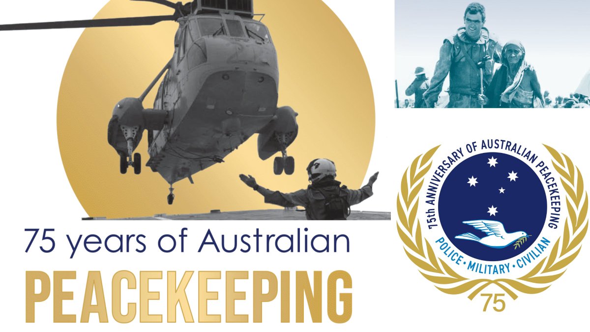 OpenArmsSupport's tweet photo. Today is National Peacekeepers' Day.

This year marks the 75th anniversary of the first deployment of Australian peacekeepers in 1947.

If you or someone you know in the veteran community needs support, we’re here 24/7 on 1800 011 046.
#OpenArmsSupport https://t.co/NmrbIQ2ci6