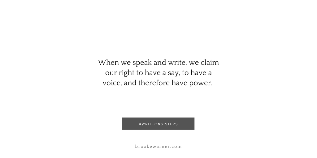 brooke_warner's tweet photo. Claim a seat at the table and ignite power with your writing. It's your right—don't let anyone tell you differently. #WriteOnSisters! https://t.co/A5WZ78Z8Xw