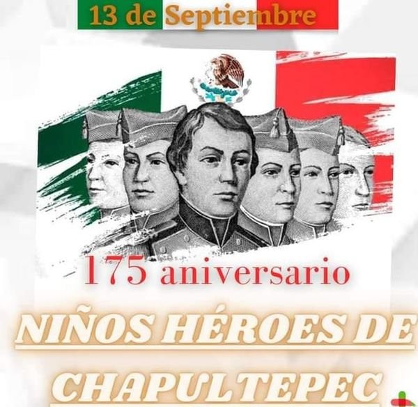 #UnDíaComoHoy Los Niños Héroes fueron un grupo de cadetes mexicanos que murieron en la Batalla de Chapultepec el 13 de septiembre de 1847 durante la Intervención estadounidense en México.