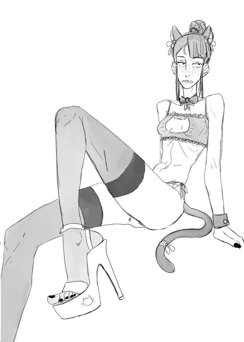 Some Sayaka Kanamori doodles i've been messing around with lately :3