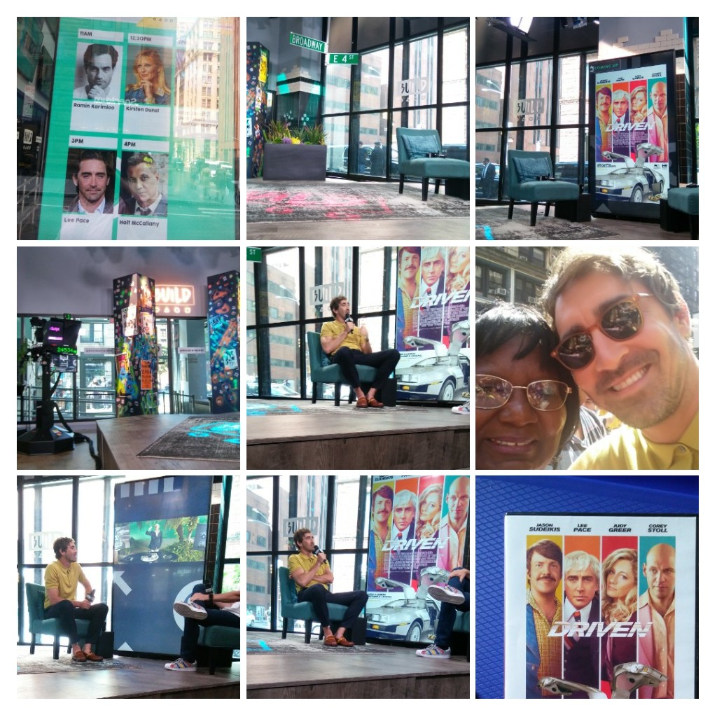 "Driven," three years ago today. At the "Build Studios," a conversation with <a href="/leepace/">Lee Pace</a>, on his Thriller/Comedy Biopic of John DeLorean. Directed by #NickHamm. What can I say? Time sure flies when you're having fun...with #leepace.💙🚘😁 Happy #TheaterTuesday🎭 #theater