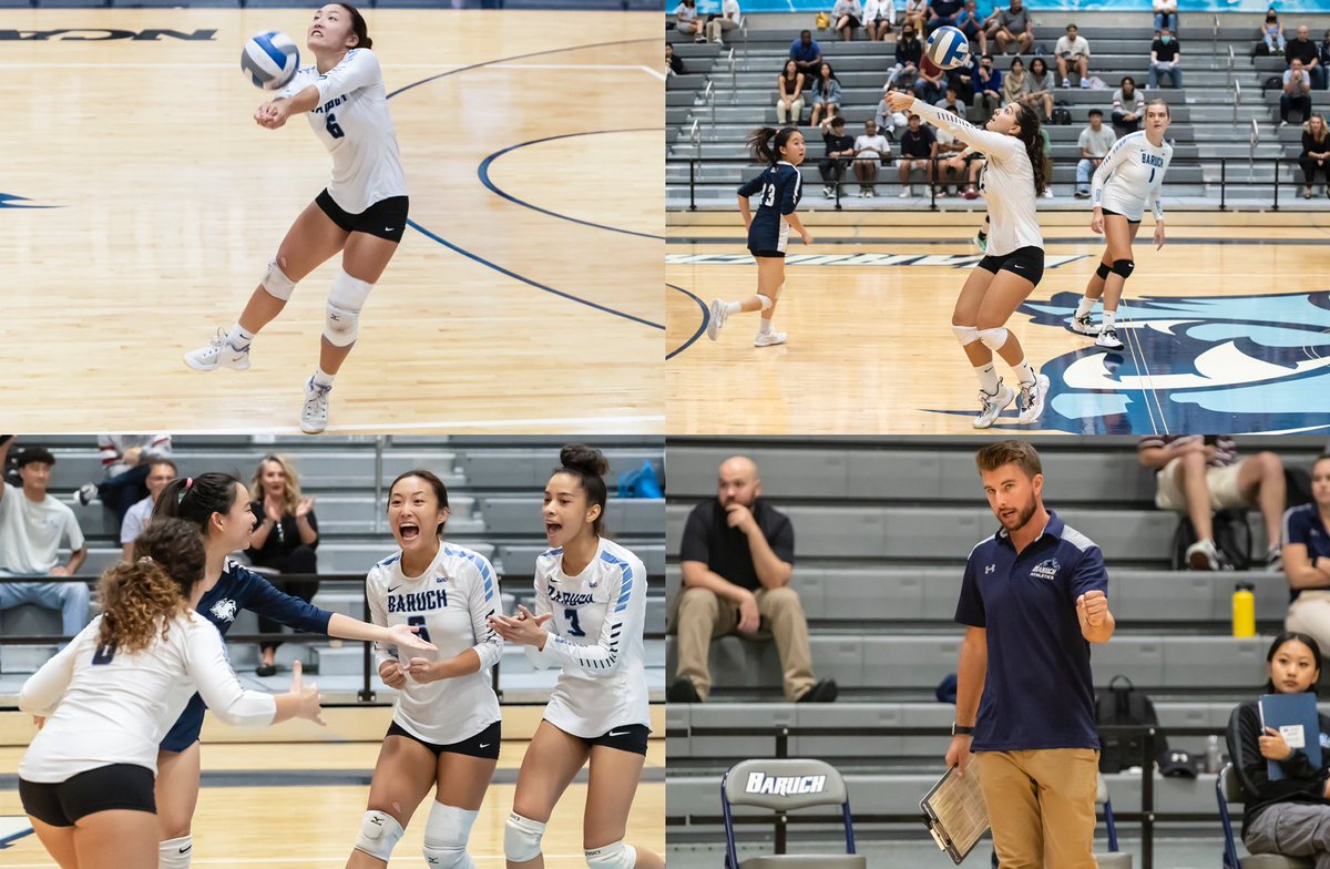 Four frames from @BaruchAthletics women’s volleyball victory tonight over St. Joseph’s of Long Island.  
#baruchathletics #baruchvolleyball