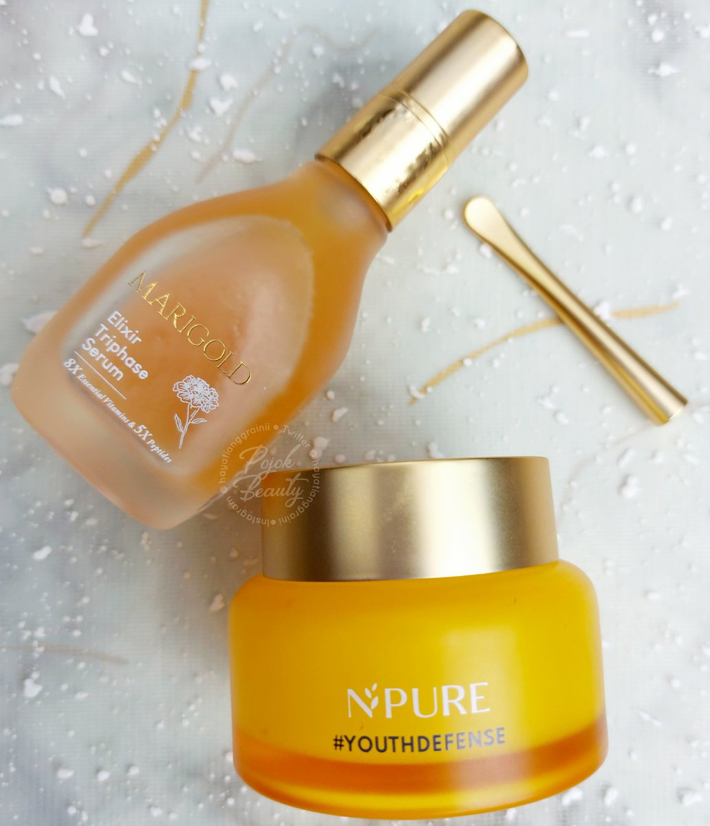 hayddengemz's tweet photo. Siapa yang menolak tua? Combo packaging cantik & elegan yang affordable #YouthDefense series dengan new & improve formula bisa jadi senjatanya.
#racuninskincare #HayReview
🌼 NPURE Marigold Youth Defense Series (Serum & Moisturizer) 🌼
-- A Review https://t.co/uhFe5qlMeh