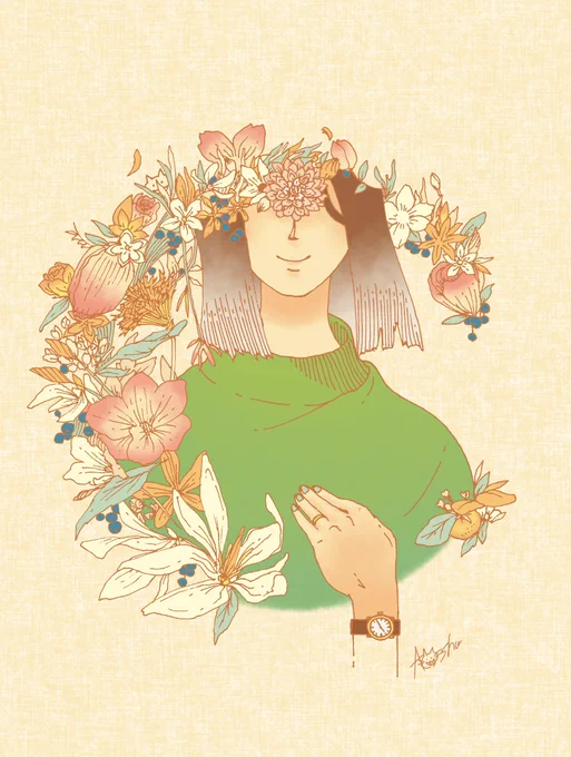 「巡花」#illust #イラスト #illustration  #過去絵 