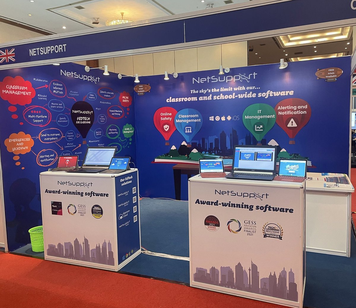 NetSupportTom's tweet photo. It’s time for day one of @GESS_Asia 2022! We’re looking forward to seeing new &amp; familiar faces, and showcasing the latest from our award-winning solutions! #EdTech #GESSAsia https://t.co/co8bm92dQa