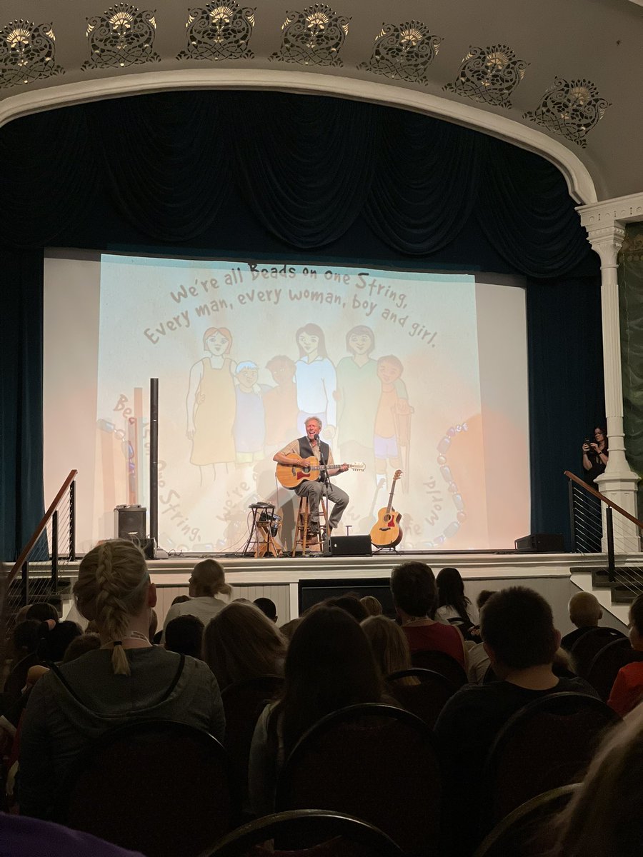 Special day for second graders in Watertown!! We were lucky enough to meet Dennis Warner singer/author of Beads on One String! Go to the Goss to check out these special beads displayed!