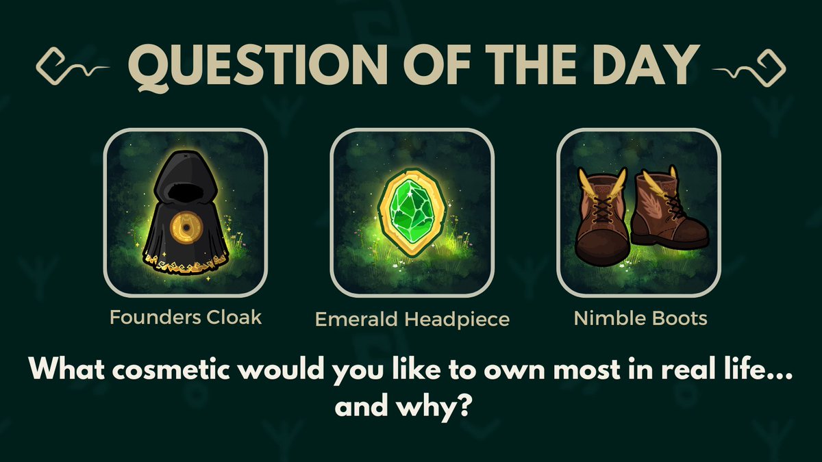 It's time for the Chumbi Valley Question of the day!
 
Please make sure to ❤️, RT and comment your answer with hashtags #ChumbiCosmetic #ChumbiValley
and post the proof (screenshot) to our discord for some Chumble coins!

#NFTgame #crypto #QOTD #Chumbi #Blockchain #PlayAndEarn