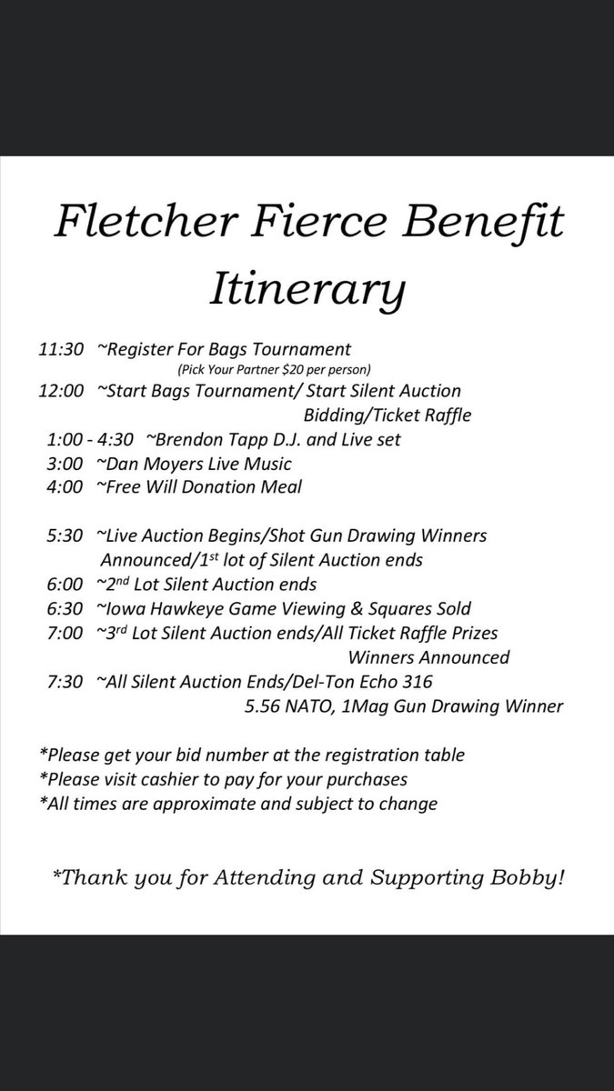 mashellbelzer's tweet photo. Join us in supporting Bobby on Saturday the 17th as he continues surgery recovery and cancer treatments in Chicago. Tons of great items up for auction and raffle! Free will donation fish or pork meal. See ya Saturday!! https://t.co/765UuBCJfd