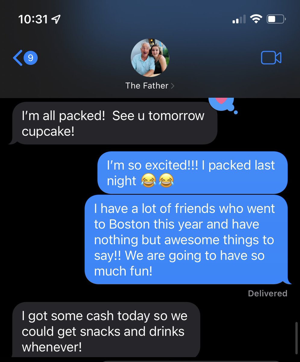Moore_Of_Hannah's tweet photo. GUYS i’m taking my dad to Boston this week as our first father/daughter vacation and i’m so excited that he’s so excited https://t.co/eFSeEg08dI