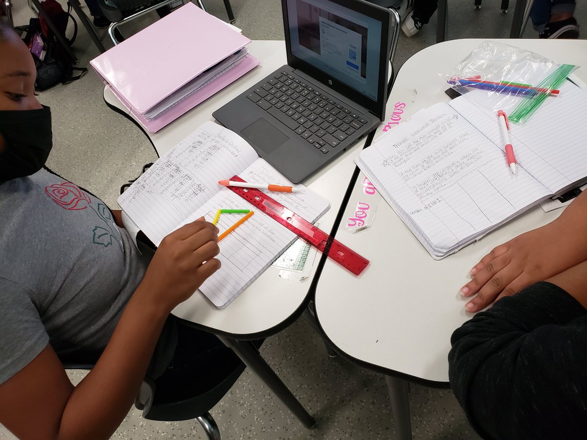 My 6th grade math students @GarciaMS_AISD working the Triangle Inequality Theorem! @JBrown_MathTalk @pdevans01 @TRod_Math13 @carnegielearn