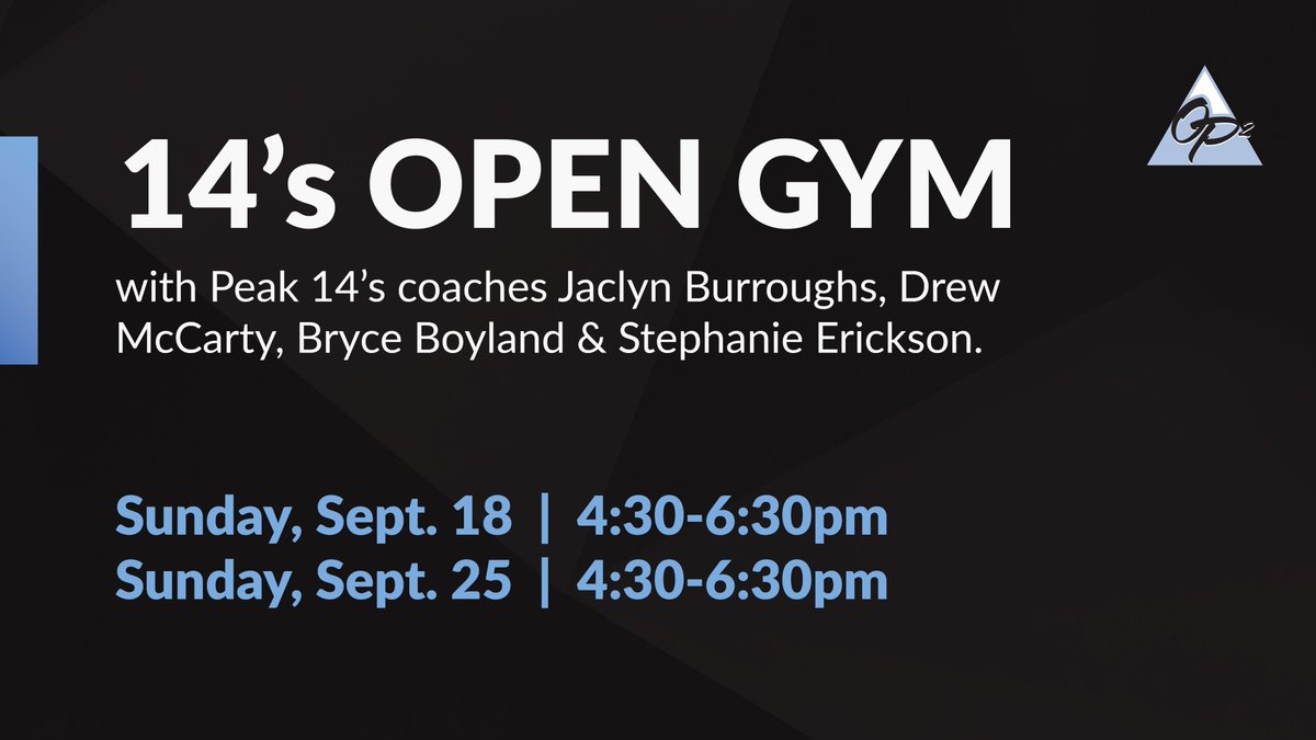 oklahomapeak's tweet photo. Calling all 14 year olds! Peak's 14's coaches are hosting 2 open gym sessions before tryouts. Come on out to work on some skills and get feedback from your age group coaches. Each session is $15. For more information and sign up, visit https://t.co/n6SYw3c2Ol. https://t.co/uhvzLXetbI