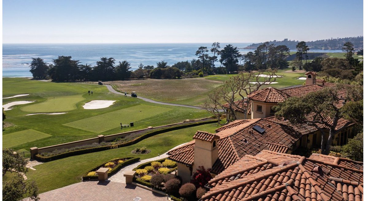 darrenrovell's tweet photo. A two-acre Pebble Beach home with views of the 11th and 12th hole as well as the ocean is hitting the market for $31 million.

Its seller is lawyer Cary Patterson, whose firm helped recover more than $17 billion in damages for the state of Texas from Big Tobacco. https://t.co/fmAu1xJpt1