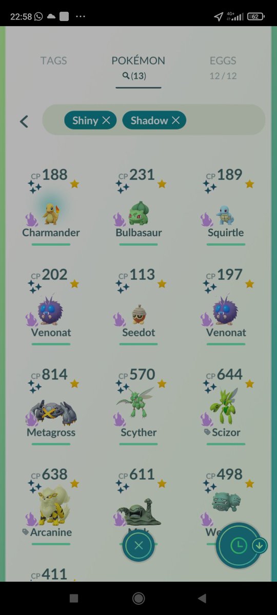 Rama_Wan's tweet photo. Complete! Shiny Shadow Kanto Starter 🌟

#PokemonGO #Shiny #bali #ShinyPokemon #chamander #bulbasaur #squirtle https://t.co/T7LSFHq5E1