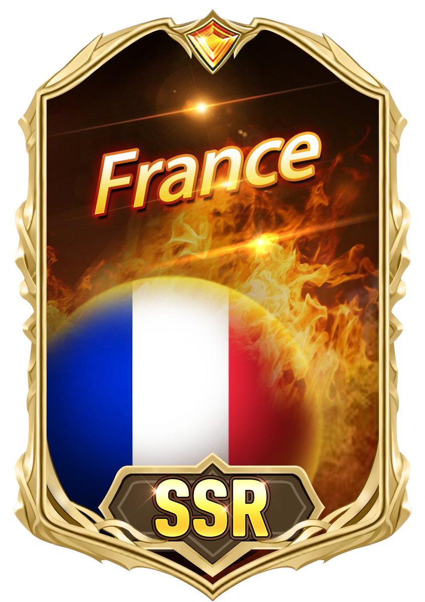 LyonEmpty's tweet photo. SSR card of France.
#NFTs #NFTGiveaway #NFTCommuntiy https://t.co/wpD7iZMkid
