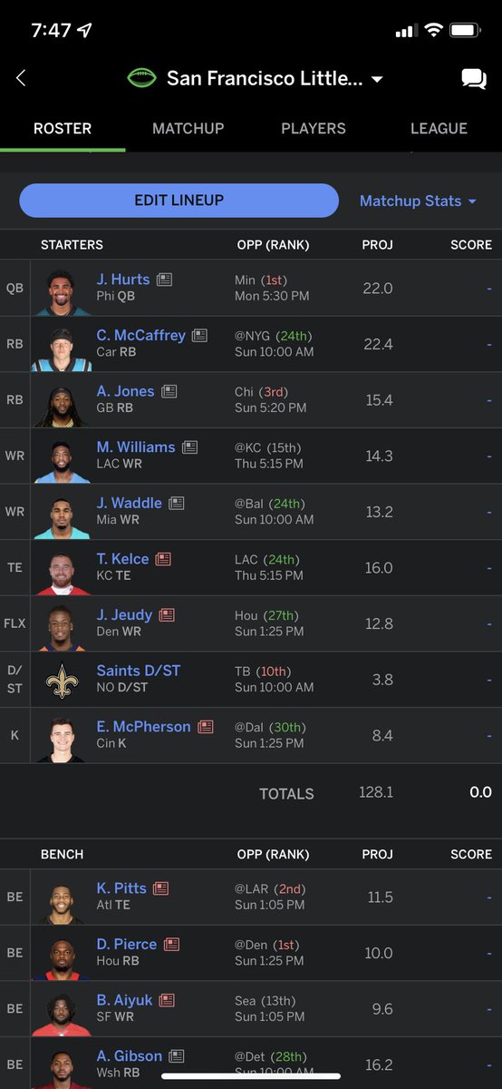 NaujSports's tweet photo. @NFLFantasy Dropping toney for henderson jr  and Doubs for robbie anderson https://t.co/DBZj5kQ1vQ