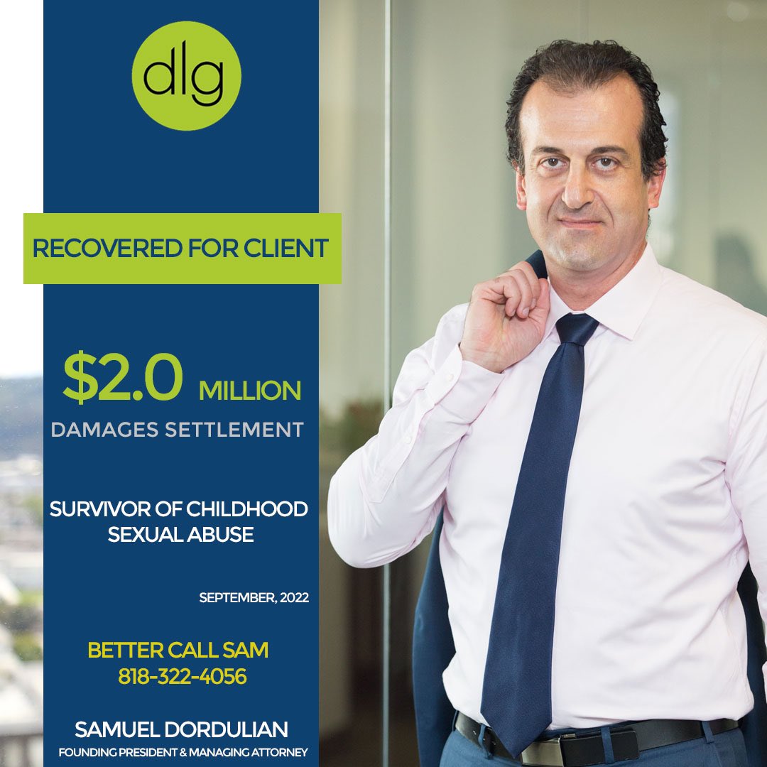 DordulianLaw's tweet photo. SETTLEMENT ALERT: DLG is pleased to announce a $2 million settlement secured on behalf of our client, a childhood SA survivor. Better Call Sam - 818-322-4056 @DetectiveMoses #AB218 #justiceforsurvivors #survivorjustice #courage #lawsuit #settlementalert #CallSam #BetterCallSam https://t.co/G3TyTIpe5X