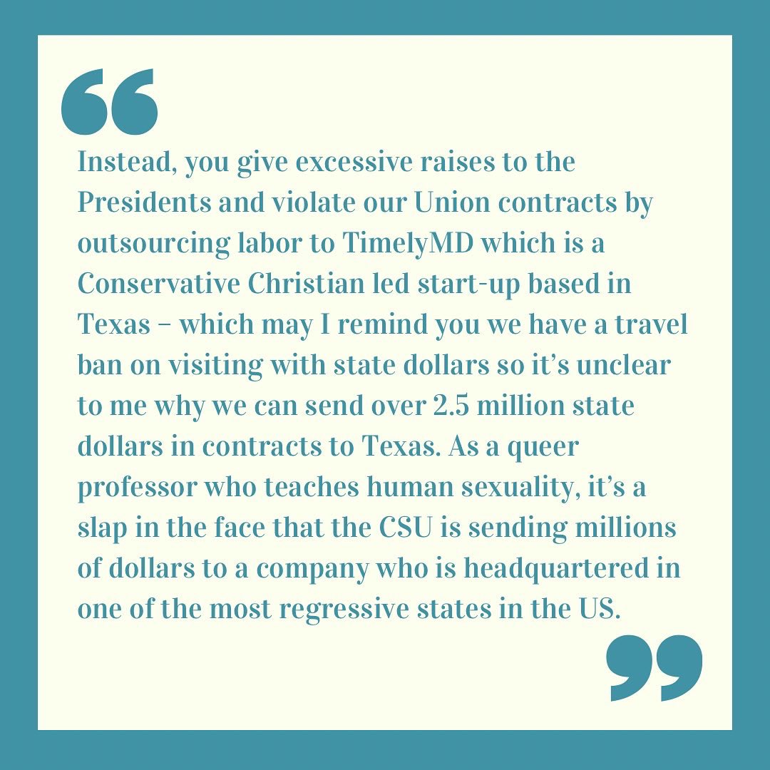 ChicoSexProf's tweet photo. My speech for The Board of Trustees @calstate in regards to student mental and the funding of our Counseling & Wellness Centers. #MentalHealth #UnionStrong #FacultyWorkingConditionsAreStudentLearningconditions @CFA_United https://t.co/fg6wBNdWfD