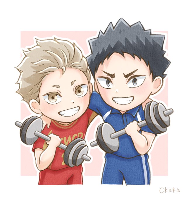 筋肉会( ¨̮ )会員募集中#illustraion #haikyuufanart 