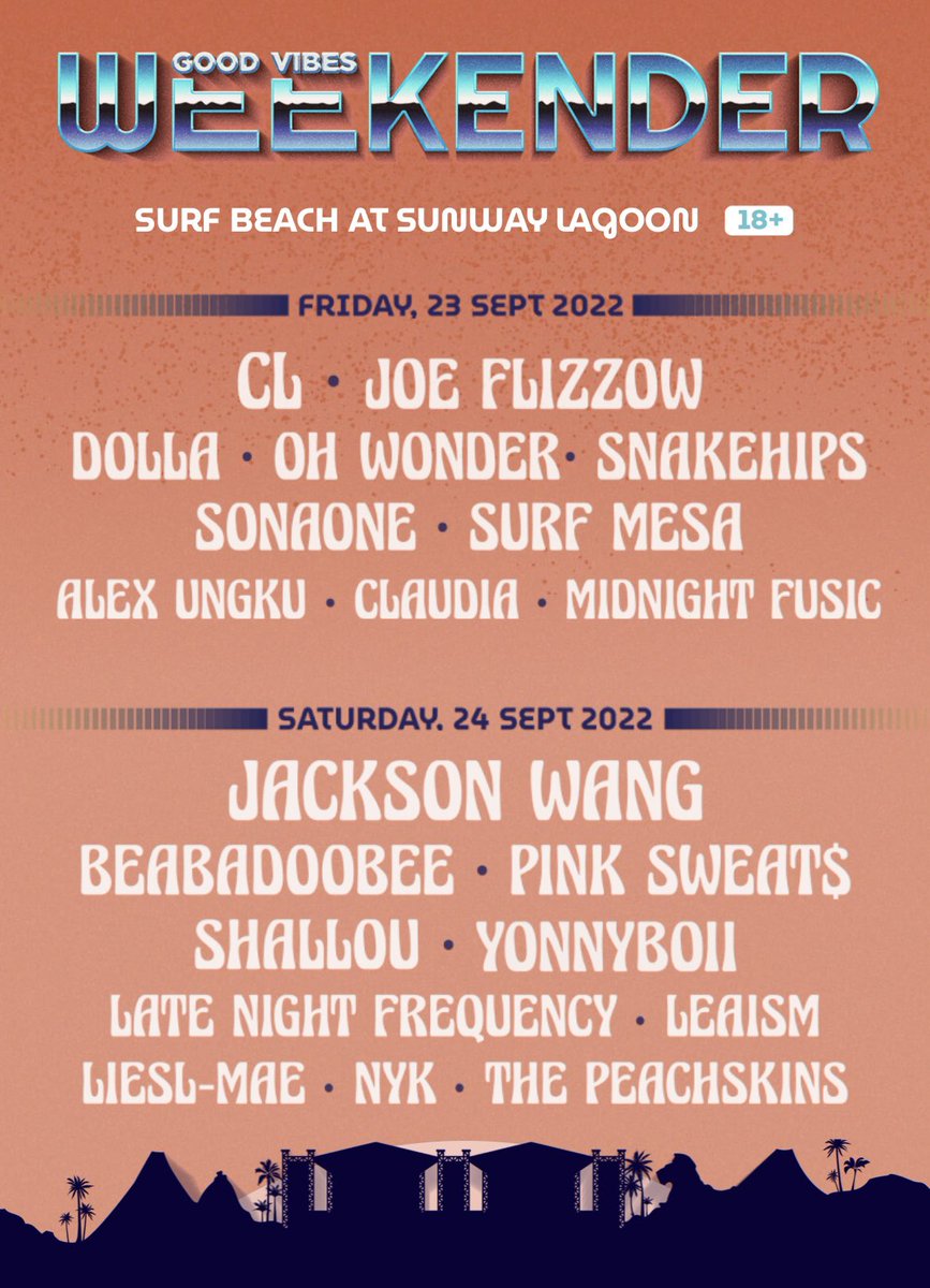 [WTS]

GOOD VIBES WEEKENDER
🗓23-24 September 2022
🔖2-days GA TICKET
📌RM449 (O.P. RM509)

#CL #JacksonWang #goodvibes #goodvibesweekender #pinksweats #goodvibesfestival #GVF22 #GVF #HELPRT ❤️