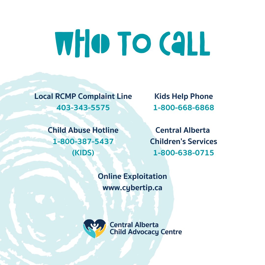 Reminder that if a child discloses abuse, it is your duty to report. 

Please like and share this image to help us spread the message on Who to Call. #WhotoCall 

#edutwitter #EndChildAbuse #Alberta #RedDeer #ABRCMP #BeBrave #ProtectChildren