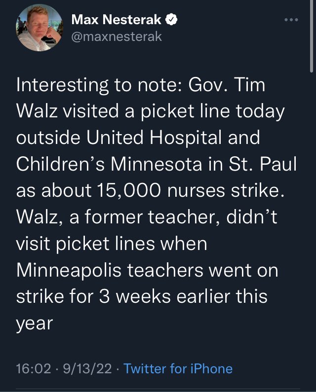 whatMsKsaid's tweet photo. it’s *interesting* which unions the cops show up for.

solidarity forever w/ @mnnurses https://t.co/VsT6rNIEAZ